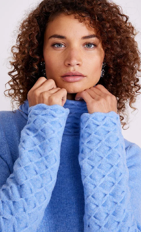 Honeycomb Knit Jumper - Cornflower