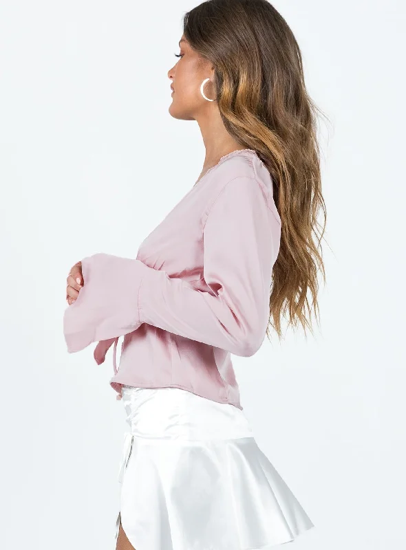 Hunton Long Sleeve Top Pink