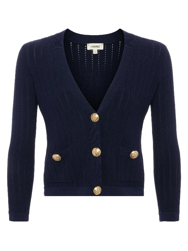 Irvin Pointelle Knit Cardigan