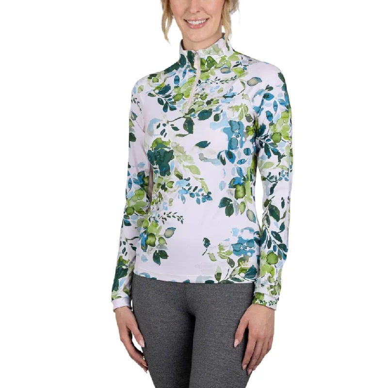 Kastel Denmark Long Sleeve GREEN Watercolour Floral Sunshirt