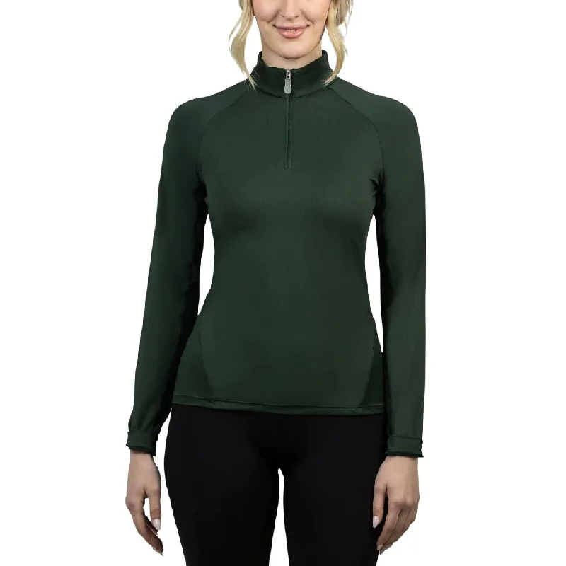 Kastel Denmark Long Sleeve Shirred Raglan Hunter Green Sunshirt