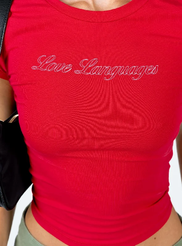 Love Language Tee Red