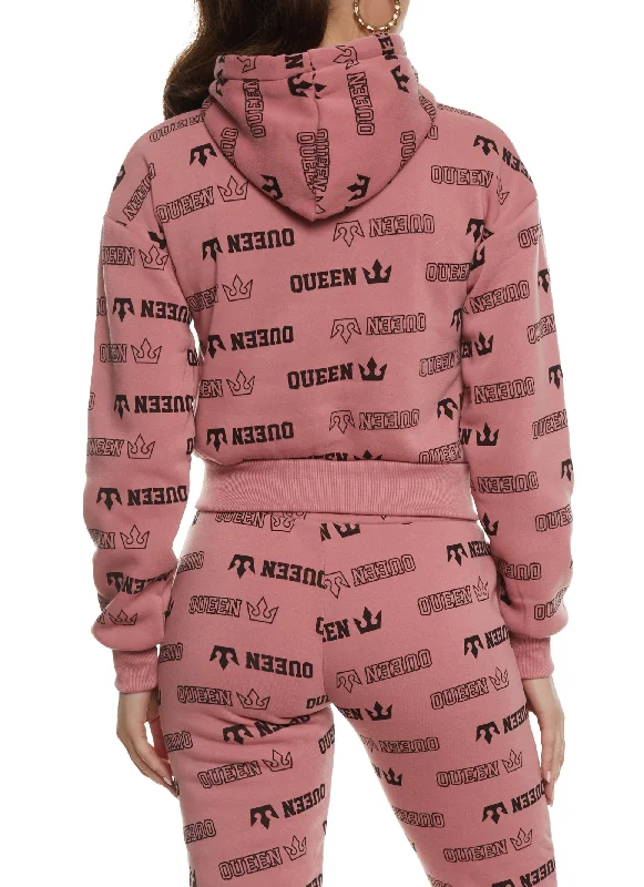 Queen Graphic Print Hoodie