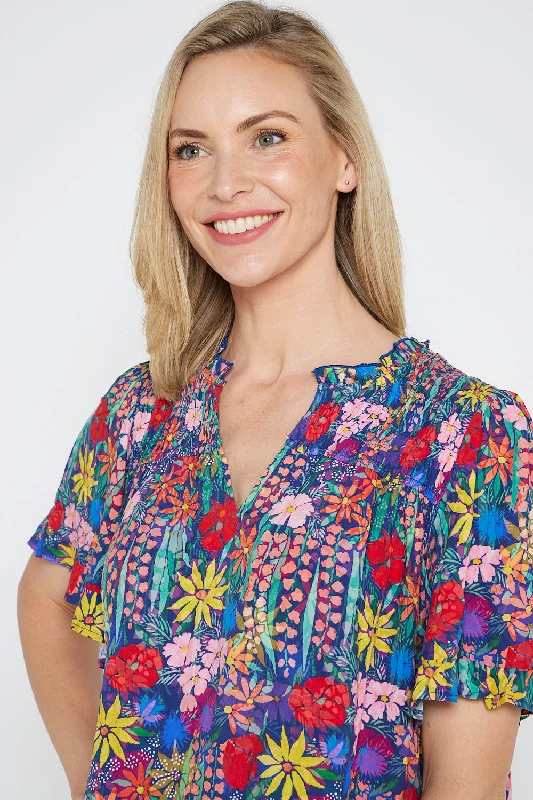 Melissa Top - Rainbow Wildflowers