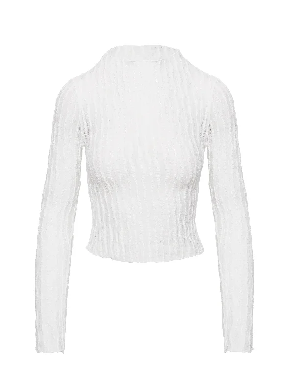 Padra Long Sleeve Top White