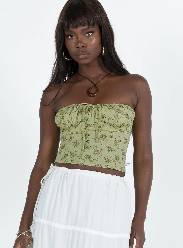 Rizzi Top Green Floral