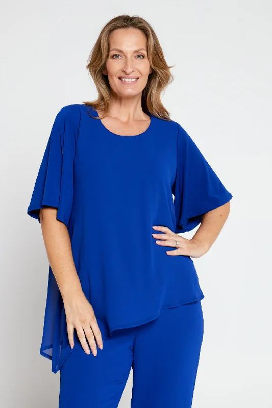 Serendipity Chiffon Top - Royal