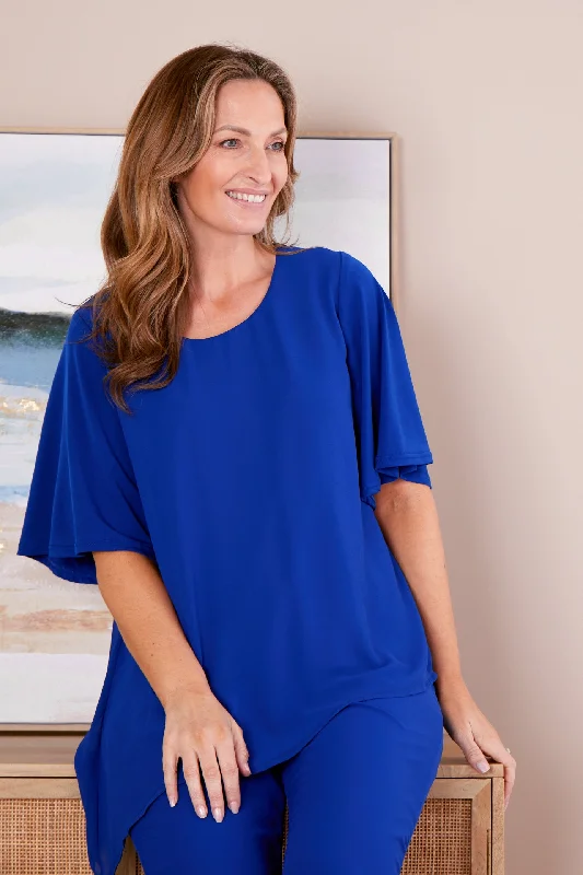 Serendipity Chiffon Top - Royal