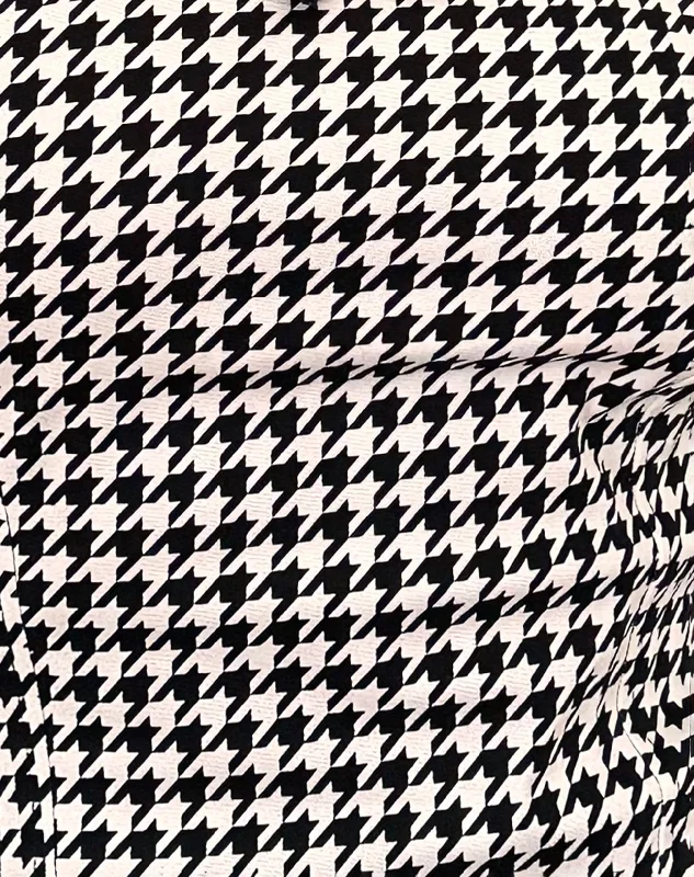 Shika Corset Top in Monochrome Dogtooth