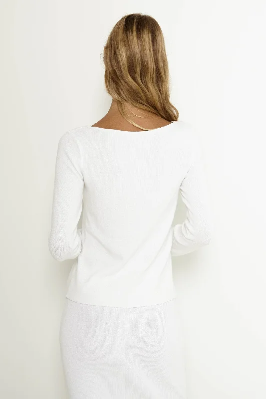 SNDYS Etta Top White