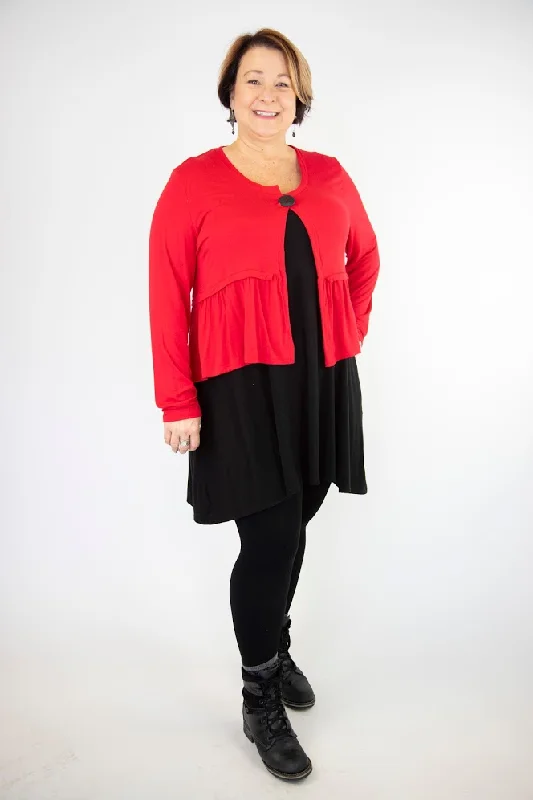 Twist Short Cardi - Red