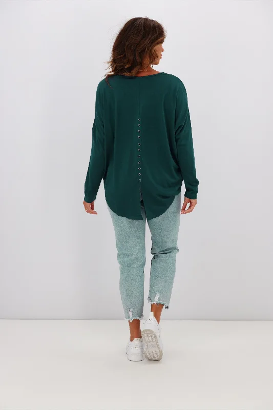 Alpine by Shine On Mabel Split Back Merino Top Teal