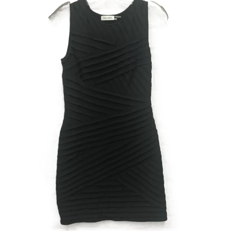 Black dress short By Calvin Klein, Size: Xs