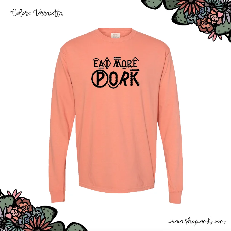 Branded Eat More Pork LONG SLEEVE T-Shirt (S-3XL) - Multiple Colors!