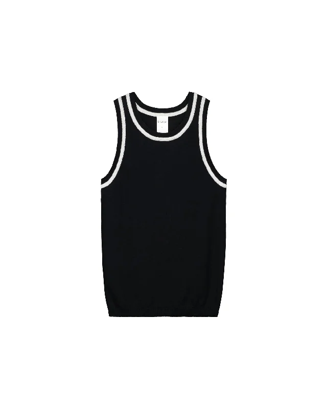 Contrast Singlet - Black / White