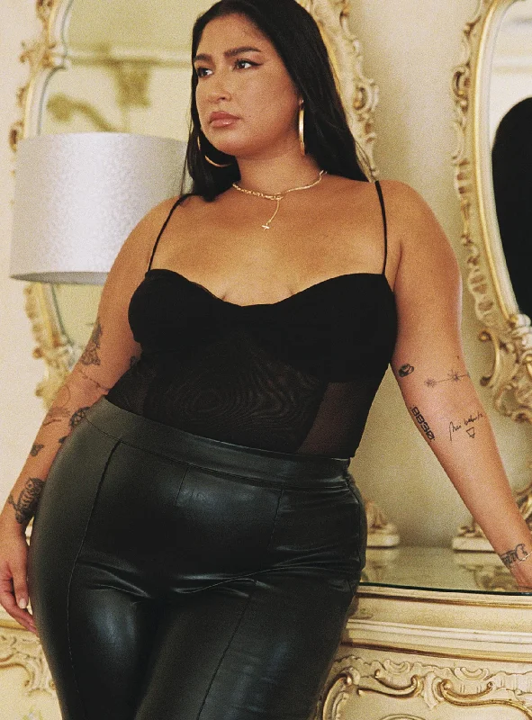 Dagallo Mesh Bodysuit Black Curve