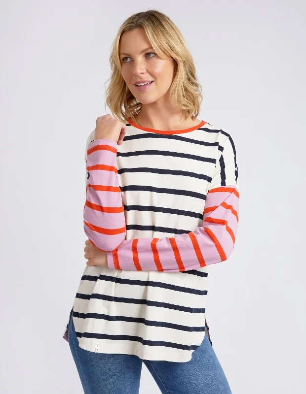 Elm Marta Stripe L/S Tee Multi