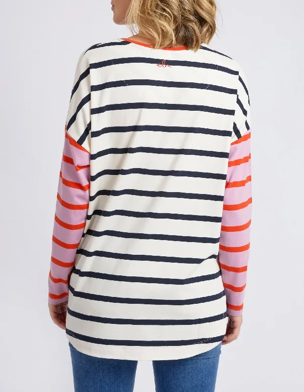 Elm Marta Stripe L/S Tee Multi