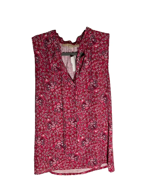 Floral Print Top Sleeveless Loft, Size Xs