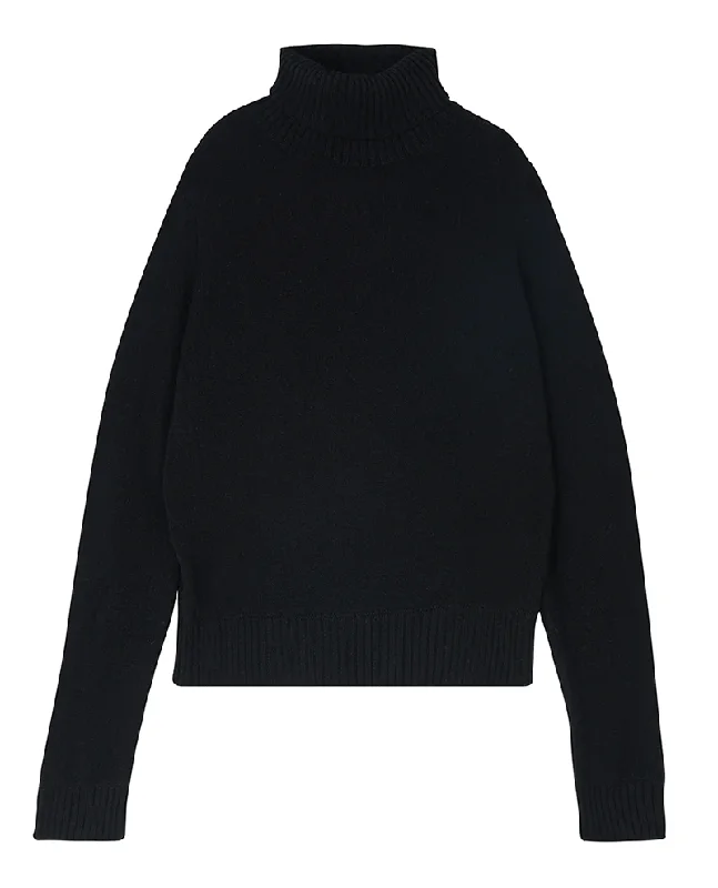 Jumper1234 Lightweight Black Rollneck Knit