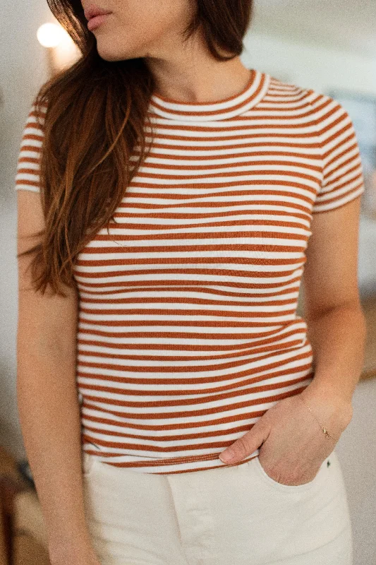 Tan + White / Small / Tee