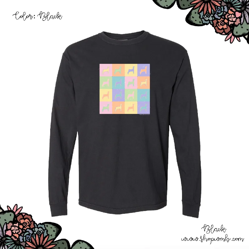 Pastel Checker Goat LONG SLEEVE T-Shirt (S-3XL) - Multiple Colors!