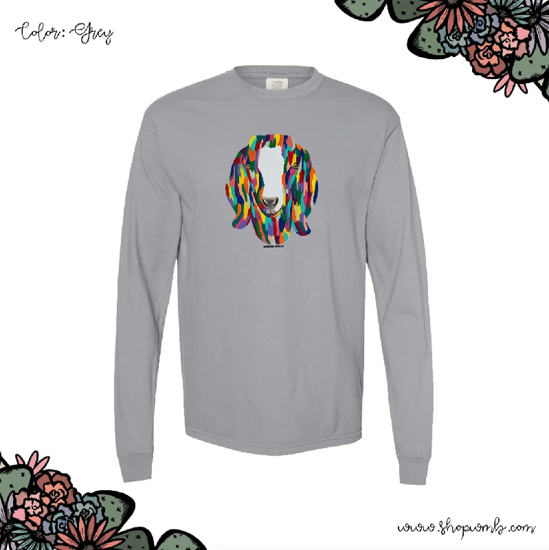 Rainbow Goat LONG SLEEVE T-Shirt (S-3XL) - Multiple Colors!