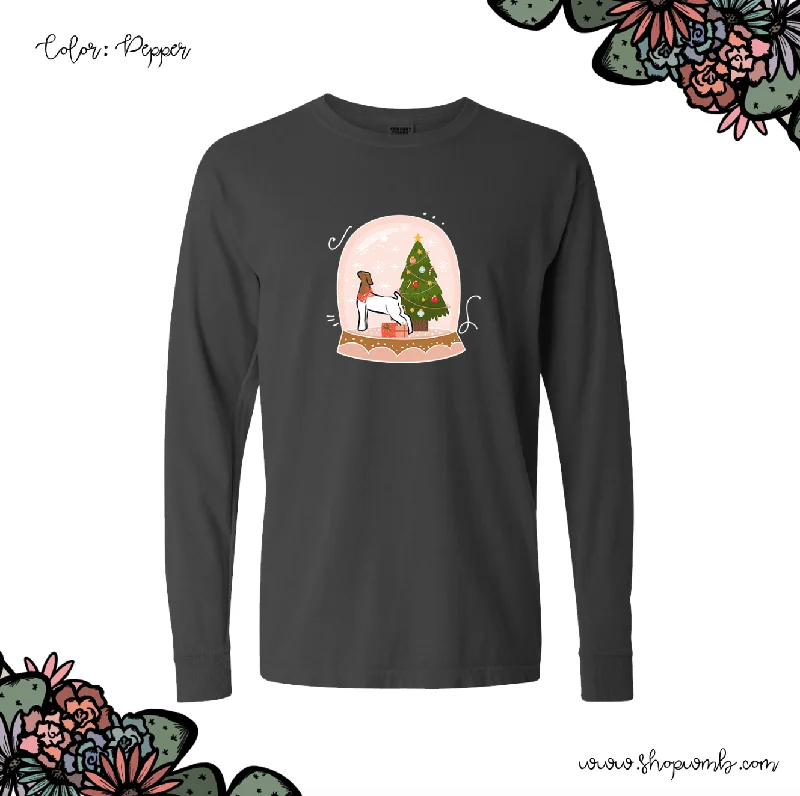 Snow Globe Goat LONG SLEEVE T-Shirt (S-3XL) - Multiple Colors!