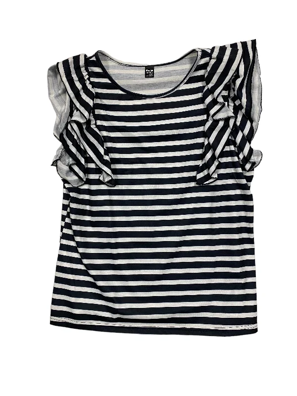 Striped Blouse Sleeveless Dezign, Size Xl