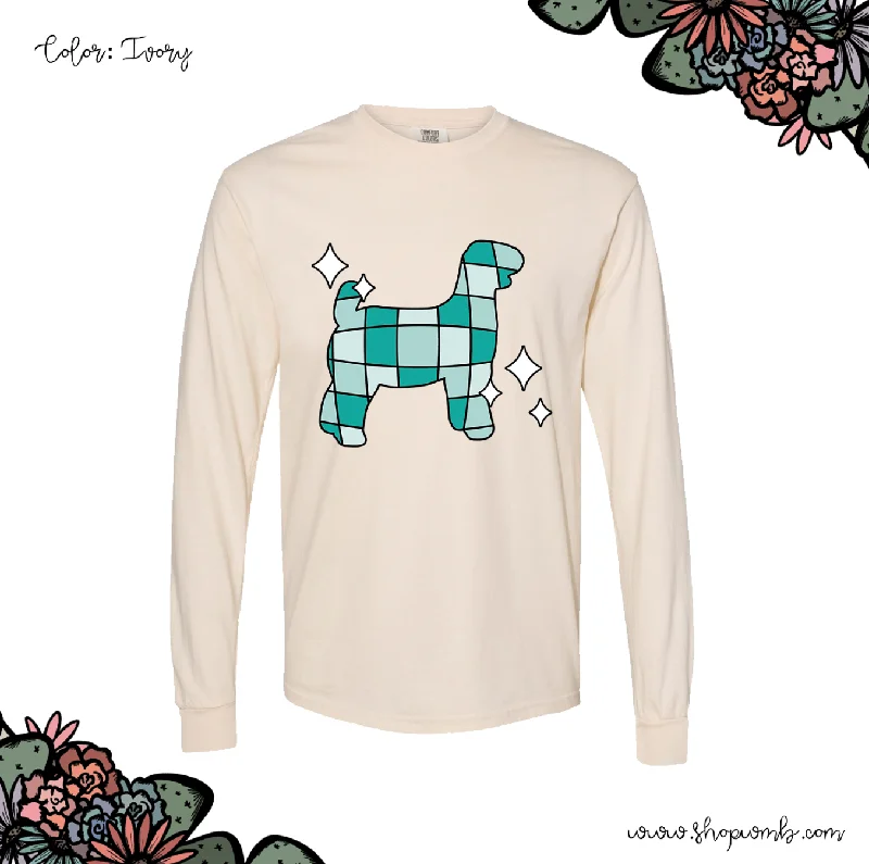 Turquoise Disco Goat LONG SLEEVE T-Shirt (S-3XL) - Multiple Colors!