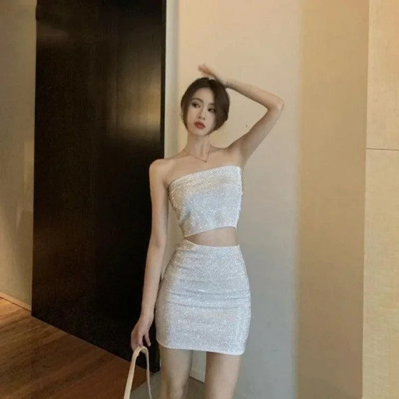 White Tube Top White Dress / S