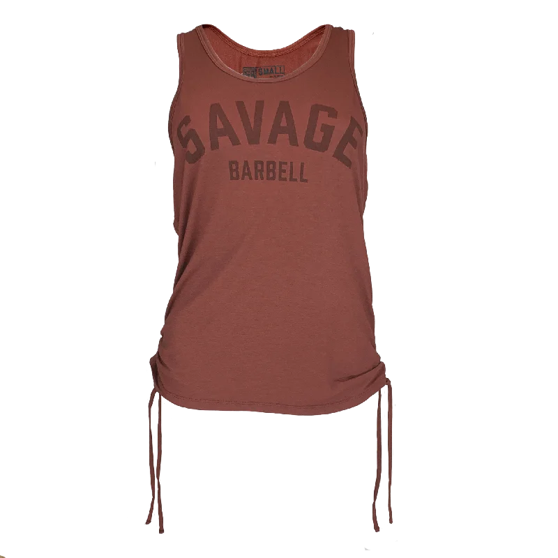 Women's Cinch Side-Tie Tank - Vintage Brick