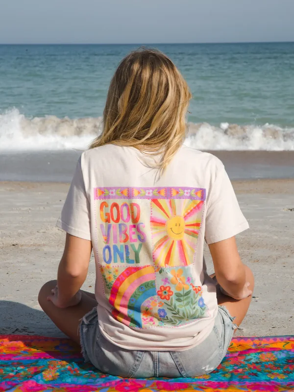 Cotton Comfy Tee Shirt - Good Vibes Only