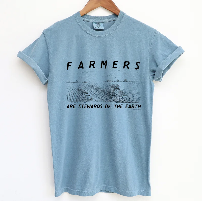 Farmers Are Stewards of The Earth ComfortWash/ComfortColor T-Shirt (S-4XL) - Multiple Colors!