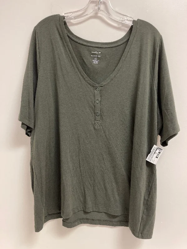 Green Top Short Sleeve Banana Republic, Size 2x