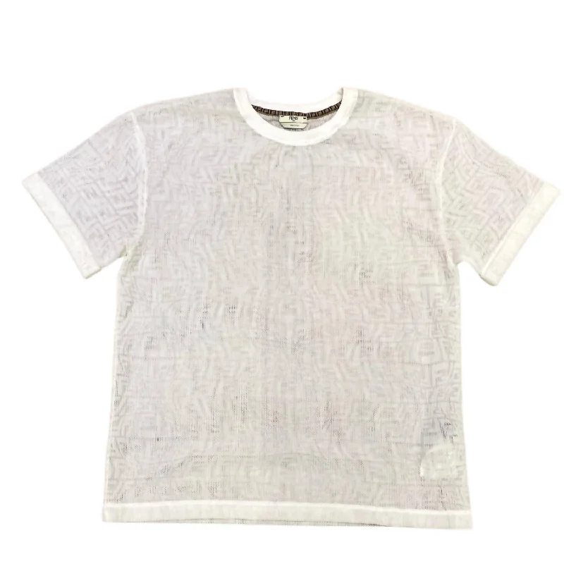 Jersey Mesh T-Shirt In White