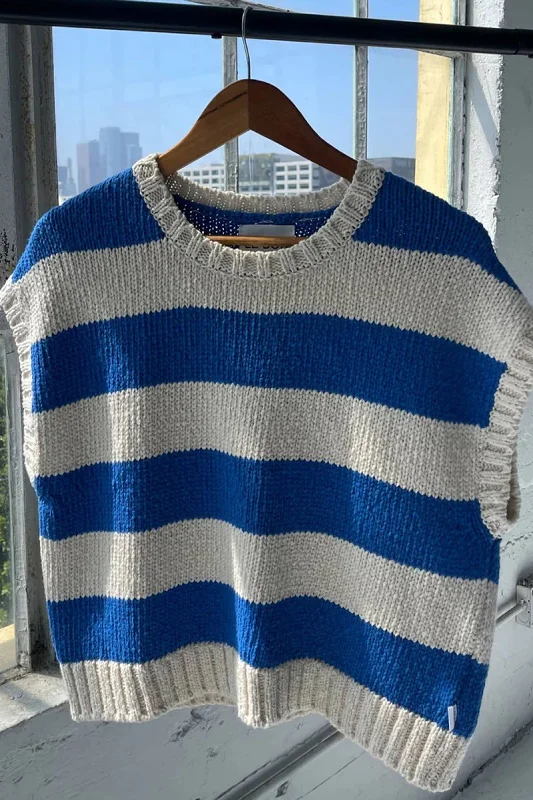 Le Bon Shoppe Pierre French Blue Stripe Sweater Top