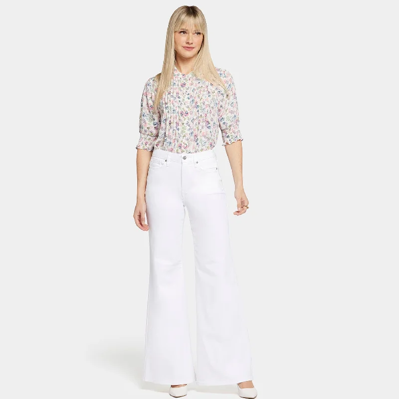 Mia Palazzo Jeans - Optic White