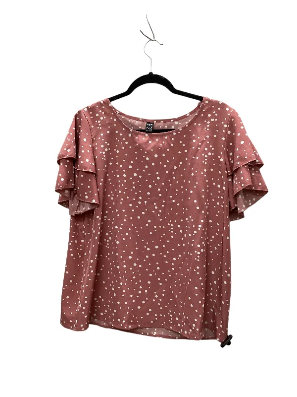 Polkadot Pattern Top Short Sleeve Basic Shein, Size L