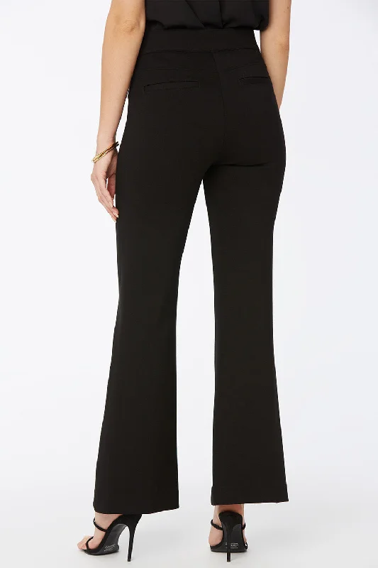 Pull-On Flared Pants - Black