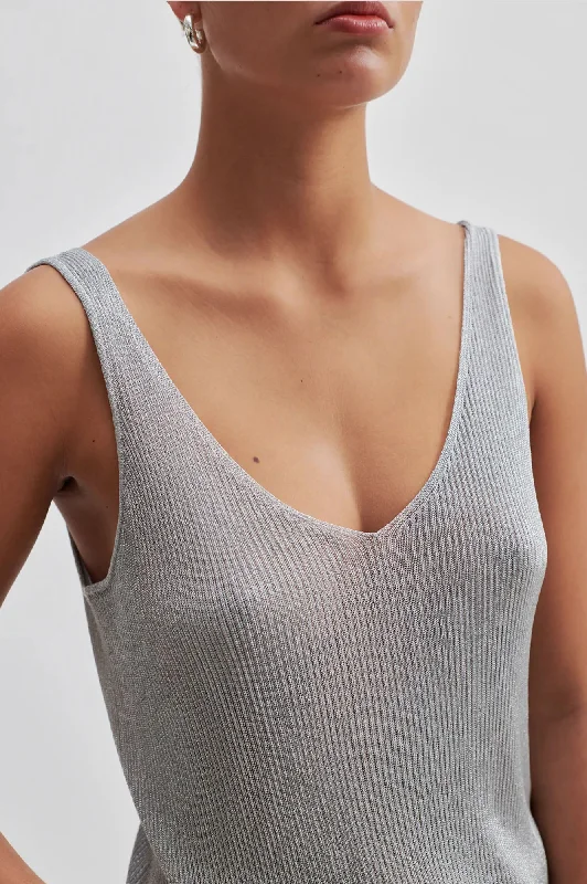 Second Female Ellia Silver Knit Top