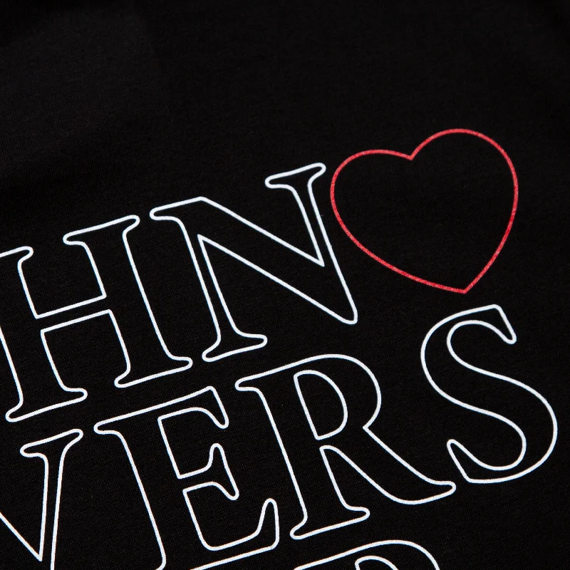 Techno Lovers Front Print - Tshirt - Black