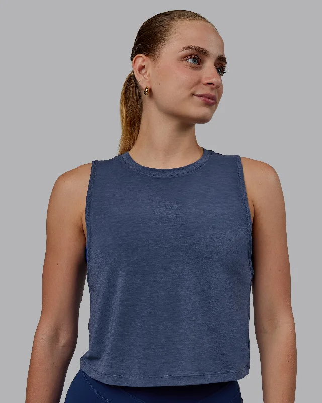 Vital Cropped Training Tank - Midnight Blue